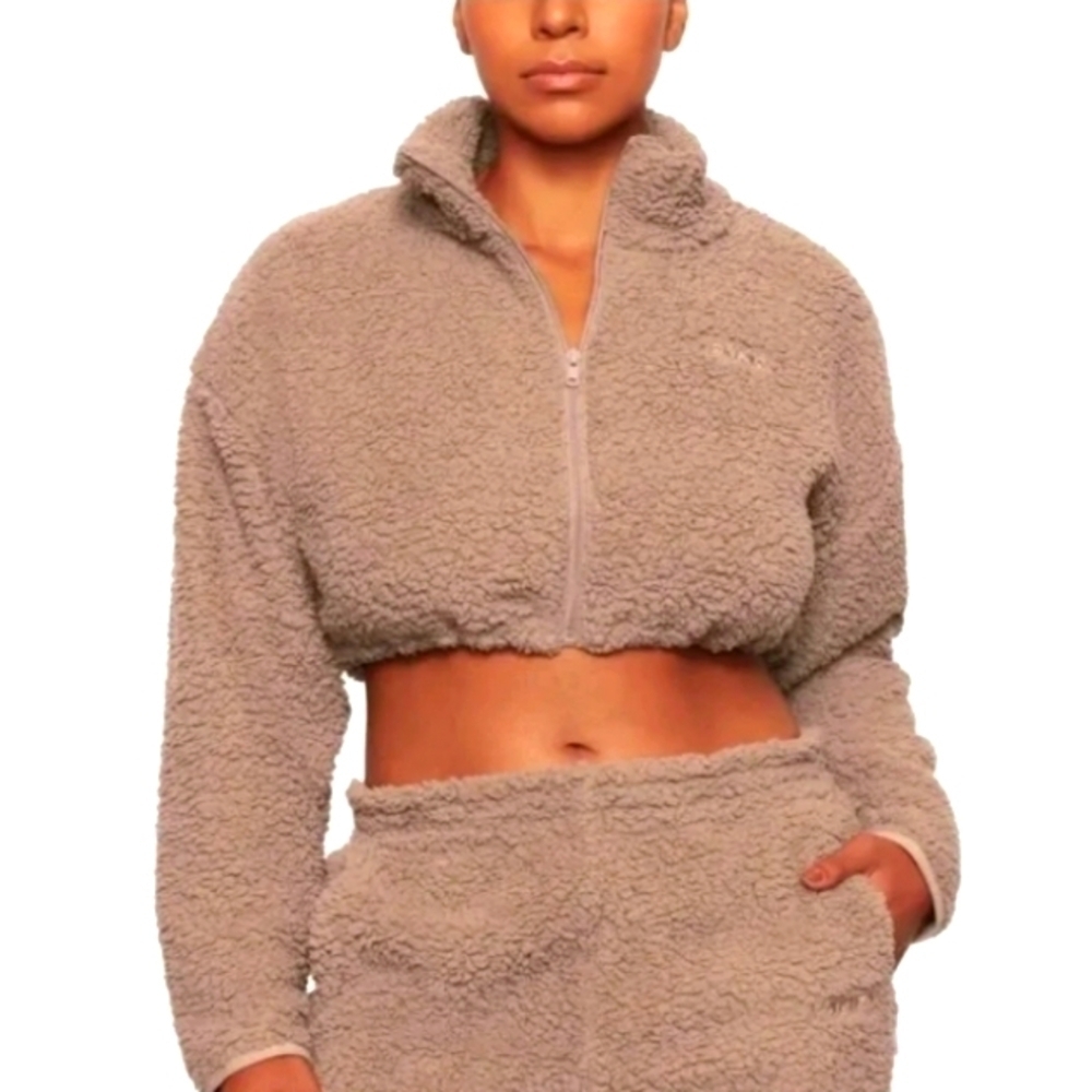 Skims Cozy cropped sweater.